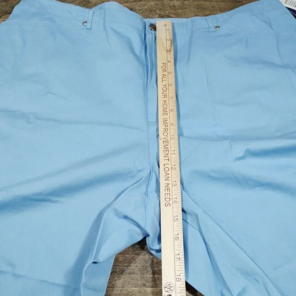 Liz Claiborne Crazy Horse Shorts Sz 24W Pants NWT Light Blue Cotton